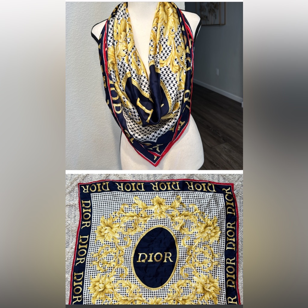 Authentic Dior Silk Scarf